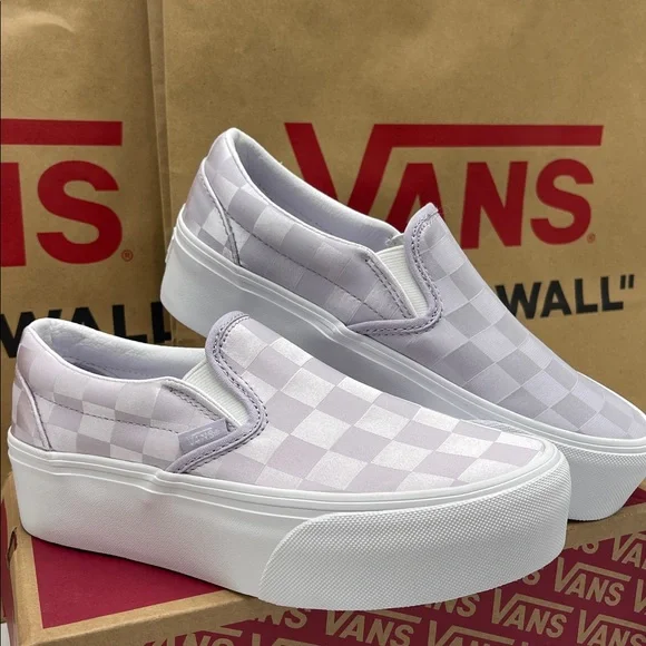 Vans Platform Sneakers Classic Slip-On Stackform
Satin Checkerboard Lilac - Picture 7 of 16
